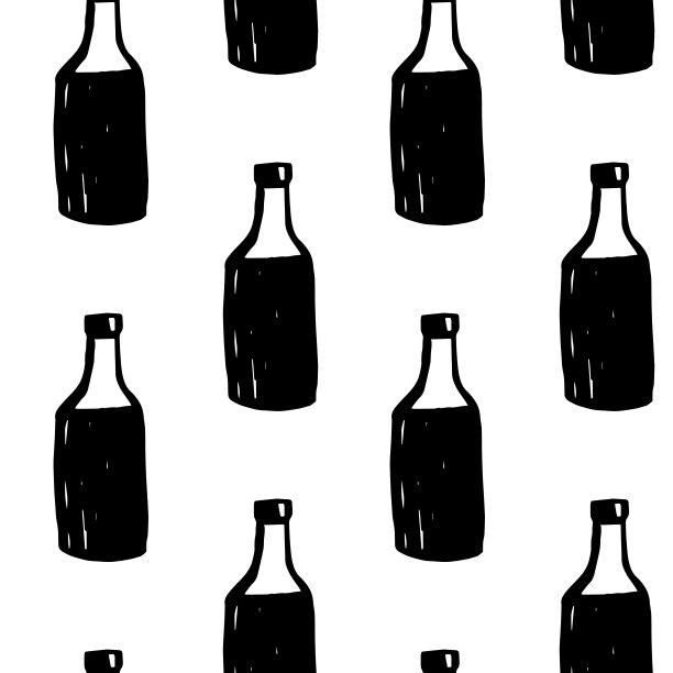 矢量无缝图案是一个玻璃瓶图片下载