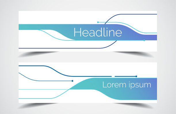 设置网页横幅为社交媒体，移动应用程序，销售横幅模板，矢量插图。图片下载