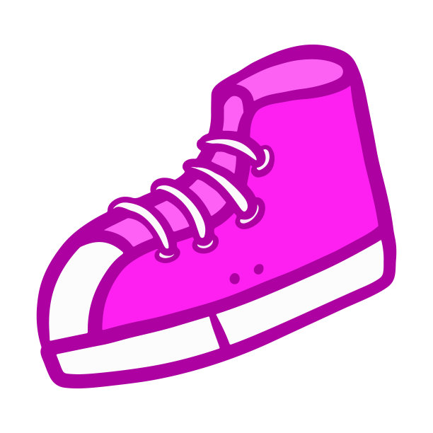 粉色鞋子手绘插画为时尚设计元素图片下载