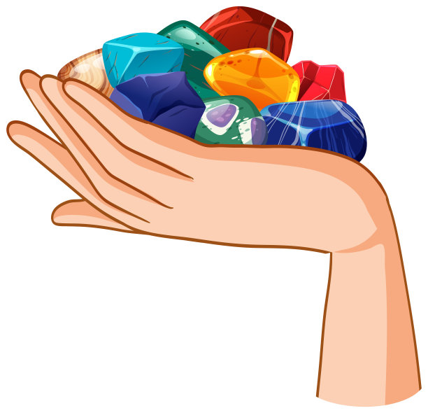 手里有一堆宝石图片下载