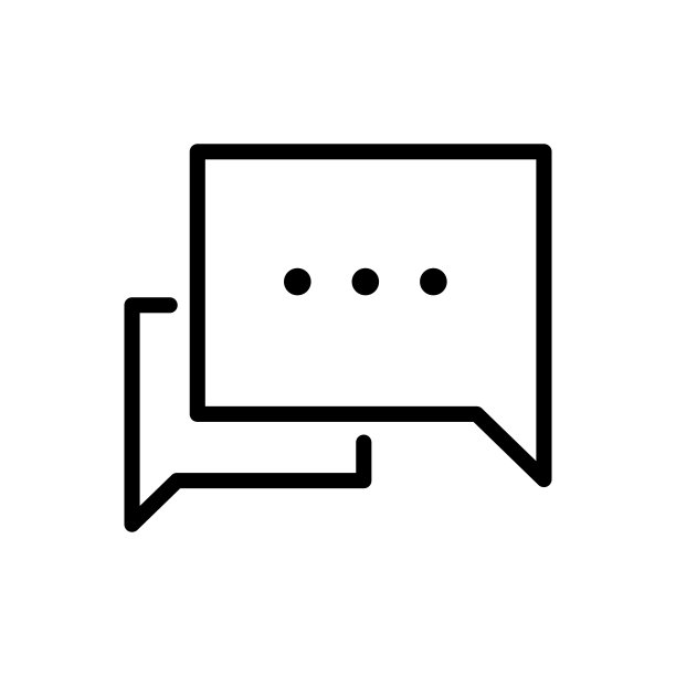 带有大纲风格的消息图标符号。矢量图图片下载