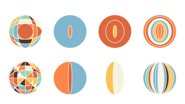 野兽派造型，极简主义几何元素，抽象包豪斯形式。Y2K。图片下载