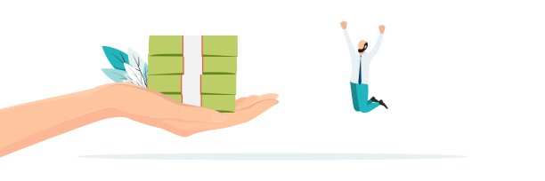 商人在网上奖励。矢量图图片下载