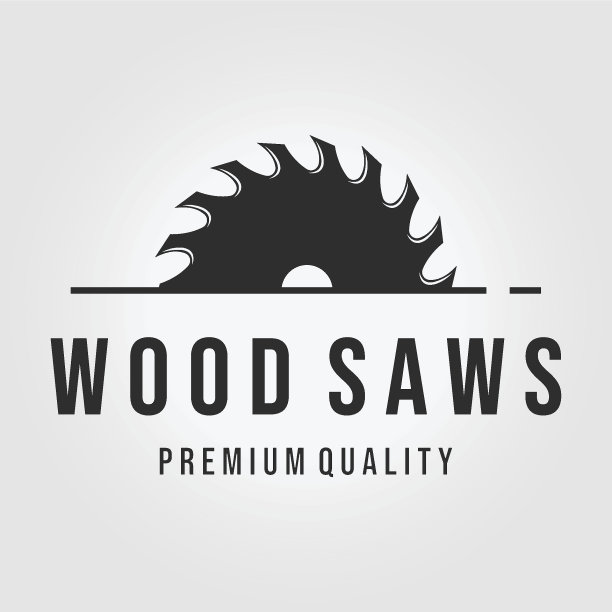 木锯复古标志矢量，木工概念设计，木工工作的极简主义插画图片下载