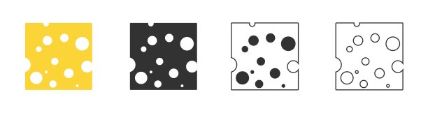 奶酪图标。平面插图的奶酪-矢量图标。奶酪象征标志图片下载