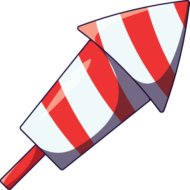 圣诞节和新年的概念。充满活力的矢量插图在卡通风格的爆竹。生动的形象完美的网站，书籍，商店，商店图片下载