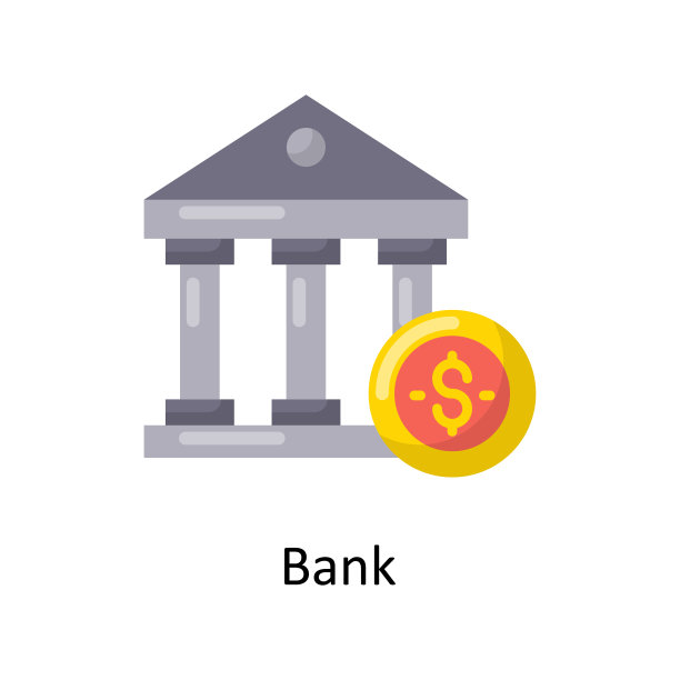 银行矢量固体图标设计插图。银行和支付符号在白色背景EPS 10文件图片下载