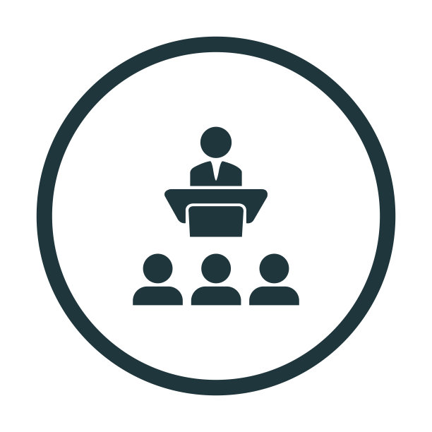 演讲者在讲台上。的性能。的会议。讲座。讲师。矢量图像。图片下载