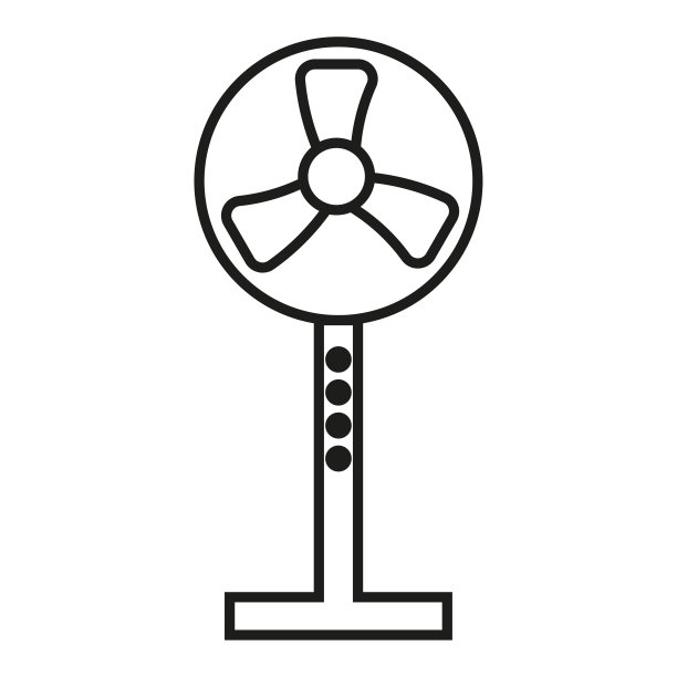 风扇图标。简单的平面符号。矢量插图。股票的形象。图片下载