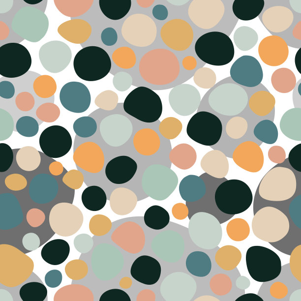 彩色圆无缝图案。向量。图片下载