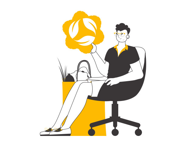 哇，包装上有产品和生态标志。生态产品的概念。艺术时尚风格。孤立的白色背景。矢量插图。图片下载