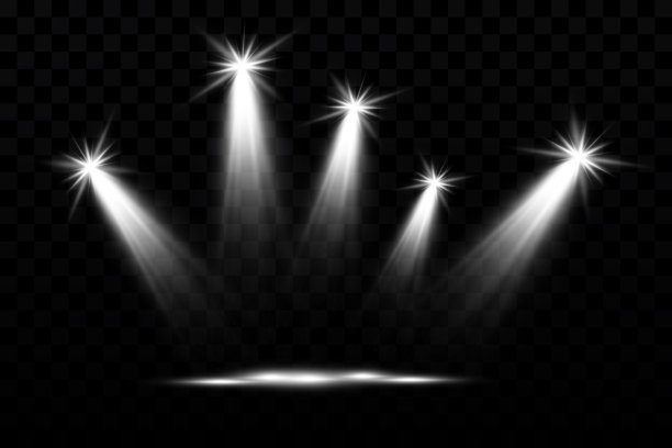 向量的聚光灯。现场。光的效果。图片下载