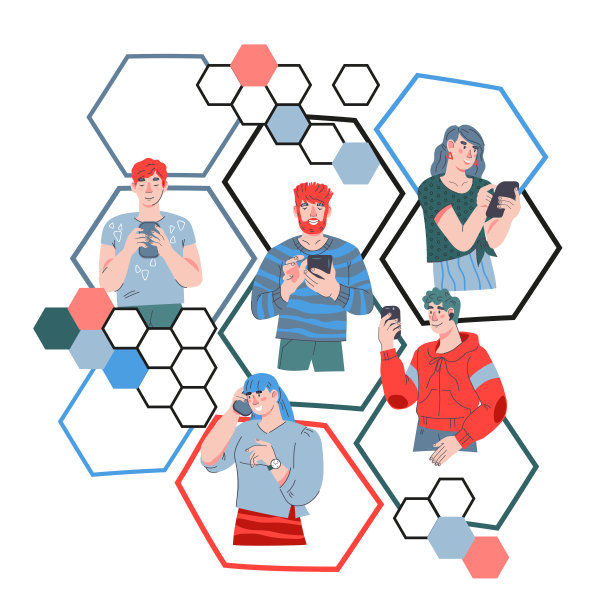 网络通信技术为全球业务，平矢量隔离。图片下载