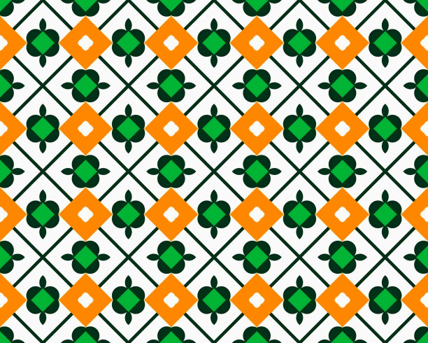 东方民族几何无缝瓷砖图案，采用各种传统元素风格设计图片下载