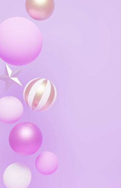 可爱的饰品的3d图像在柔和的颜色图片下载