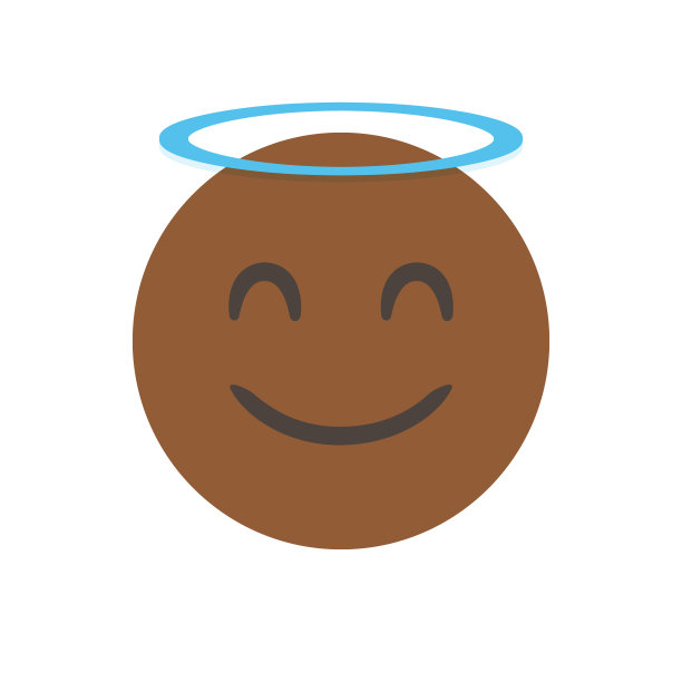 天使，意思是像天使一样天真、纯洁。有趣的黄色的表情符号。emoji。孤立的3 d。向量Emoji。为接口图片下载