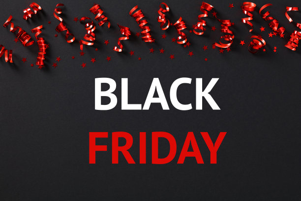 黑色星期五大甩卖横幅与派对横幅和五彩纸屑图片下载