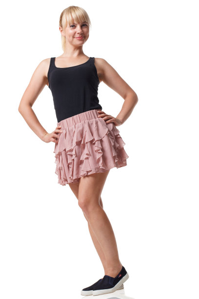 年轻女性金发工作室创意摄影图片下载