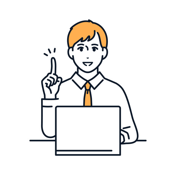 矢量插图材料的一个商人解释点图片下载