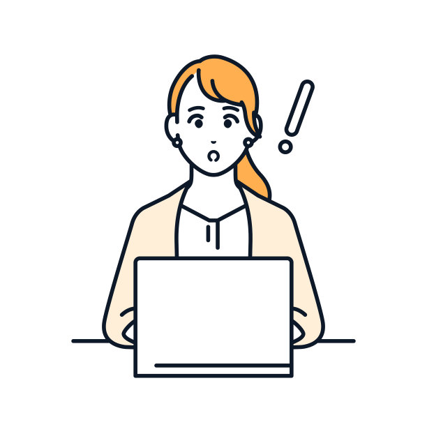 惊讶的商业女性矢量插图材料图片下载