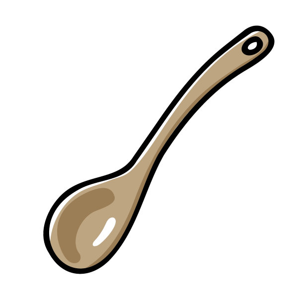 煮食物用的小勺。厨房里的勺子图片下载