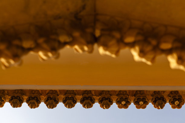 印度，亚洲，拉贾斯坦邦，斋浦尔城宫殿华丽的拱门细节图片下载