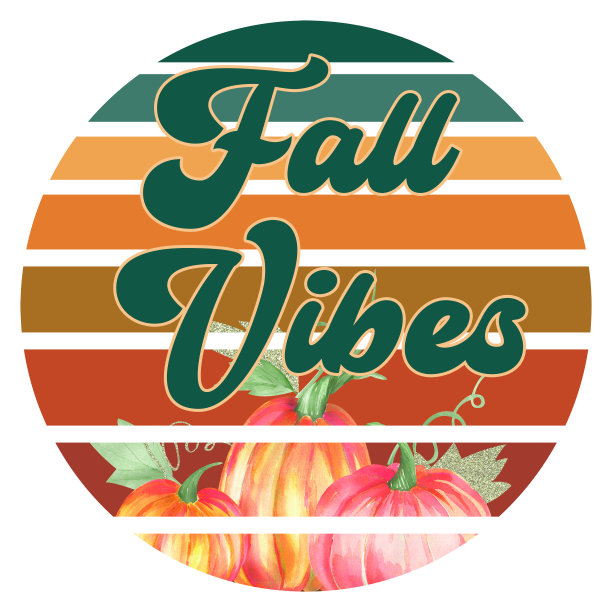 秋天和南瓜有共鸣。复古的秋天插图图片下载