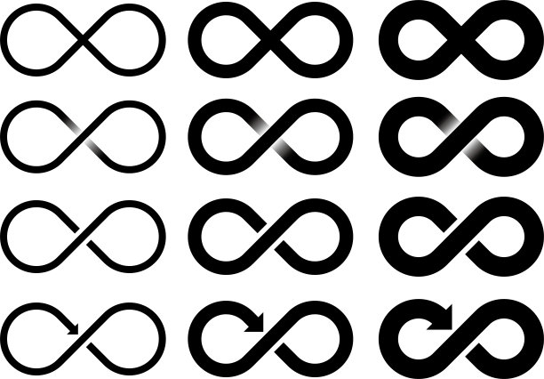 无限的收集矢量插图图片下载