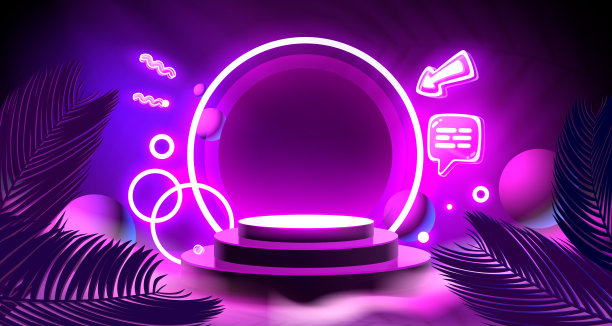 领奖台网络明星，赛事秀舞台，比赛领奖台灯光。向量图片下载