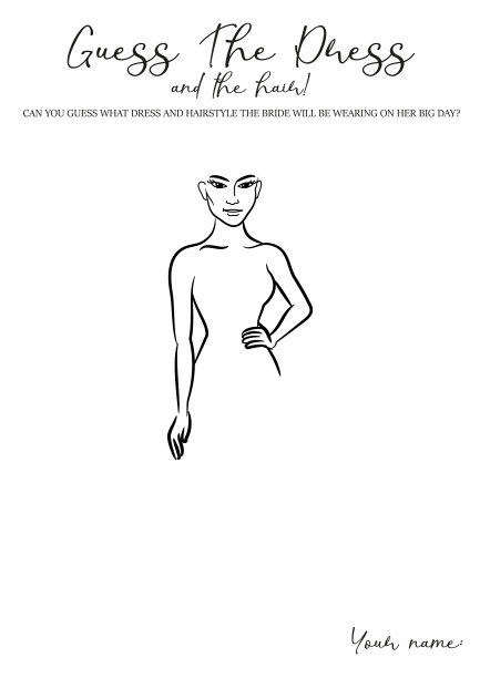 一个苗条的女人的剪影，插图绘制您的创意时尚想法或新娘游戏矢量。猜着装游戏图片下载