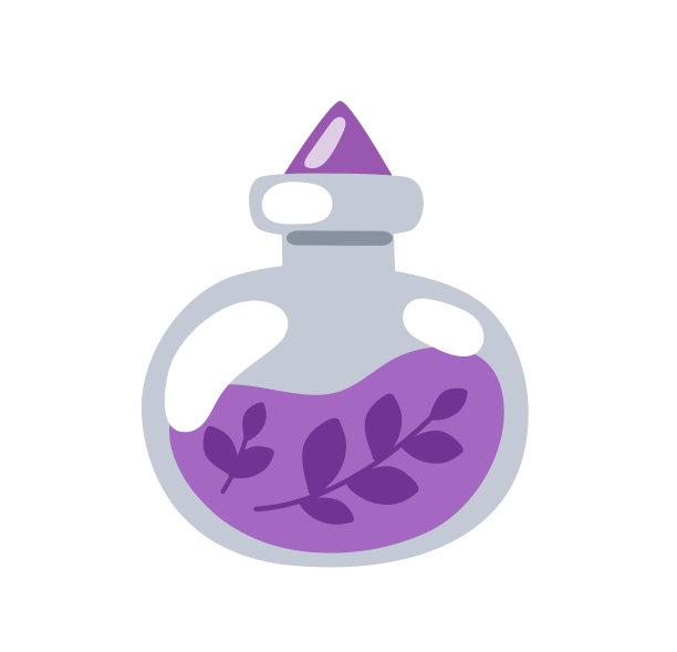 玻璃瓶魔法药水，神奇长生不老药，炼金饮料，毒药。魔法和炼金术。手绘平面矢量插图。图片下载