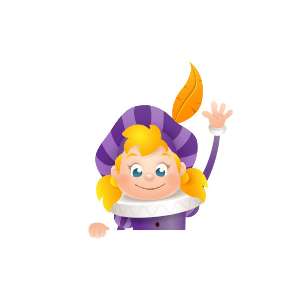 圣诞老人的朋友-女孩在紫色服装窥视招牌-设计模板隔离在透明的背景图片下载