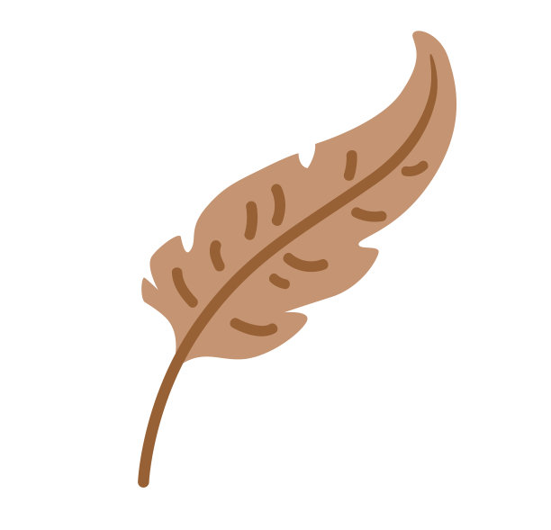 鸟翼羽毛元素。魔法属性。写羽毛笔漫画平面矢量插图。图片下载