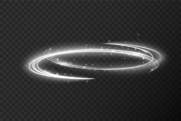 金色发光闪闪的线条效果矢量背景。发光的白线速度。光的效果。光迹波、火迹线和白炽曲线旋转。图片下载