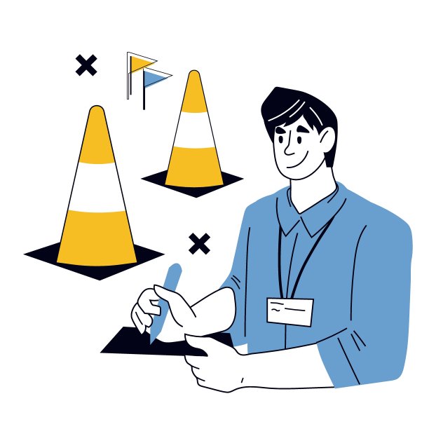 驾驶教练平面矢量插图孤立在白色背景。图片下载