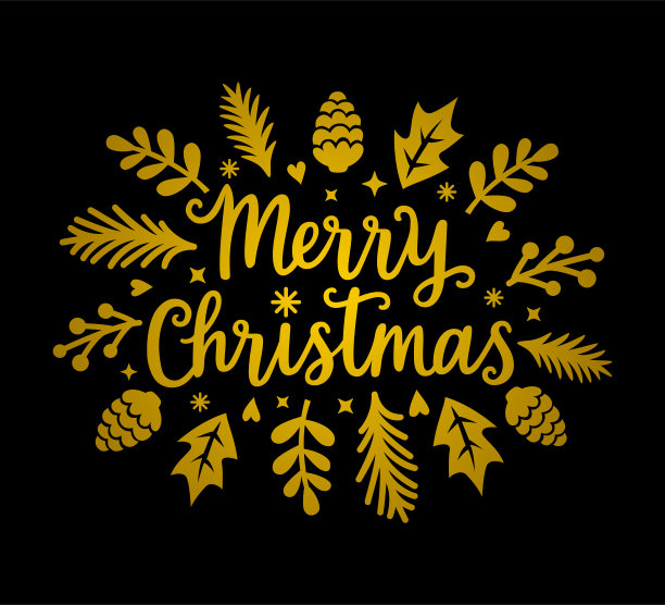 圣诞快乐向量短语。模板用于激光和剪纸。图片下载