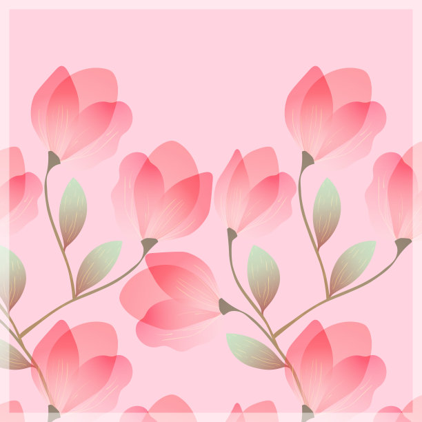 粉色花朵和金色花朵图片下载