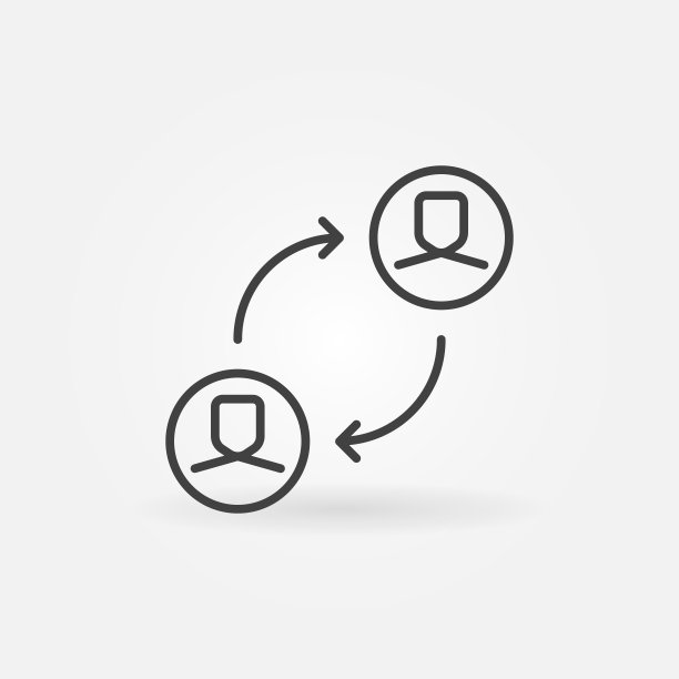 人圈里面有箭头线图标。伙伴关系的象征图片下载