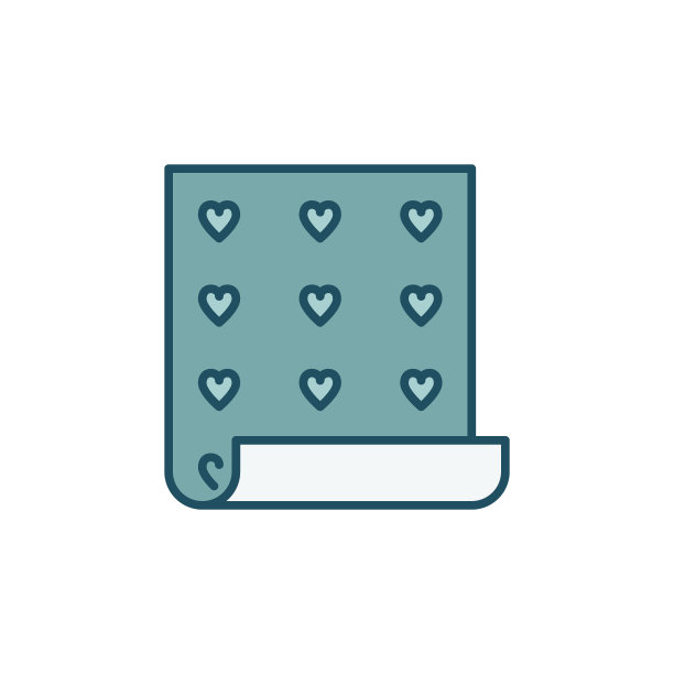 墙纸与心脏图案矢量概念彩色图标图片下载