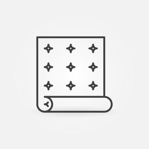 墙纸与简单的图案轮廓矢量概念图标图片下载