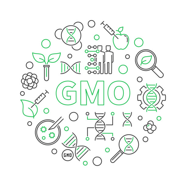GMO矢量轮简单概念概述说明图片下载