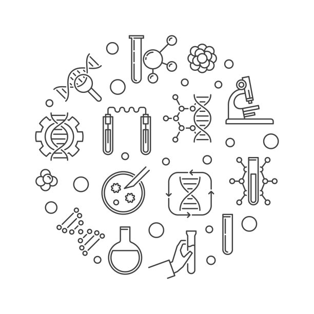 基因组学矢量圆概念科学概述说明图片下载