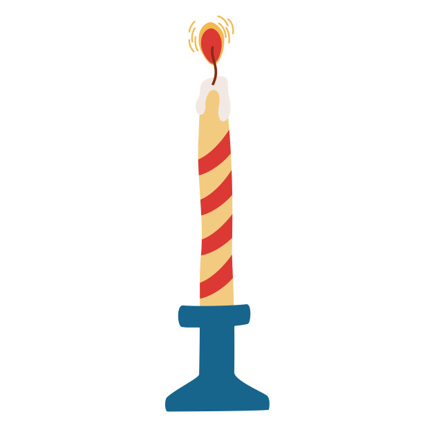 蜡烛。装饰蜡烛，用于放松，室内装饰，假日和圣诞节。蜡烛。手绘矢量插图孤立在白色背景上。图片下载