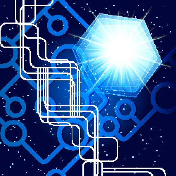 抽象蓝色技术背景。图片下载