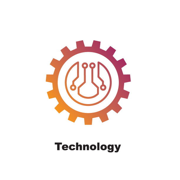 技术的概念。齿轮图标。数字服务的标志。可编辑的矢量。图片下载