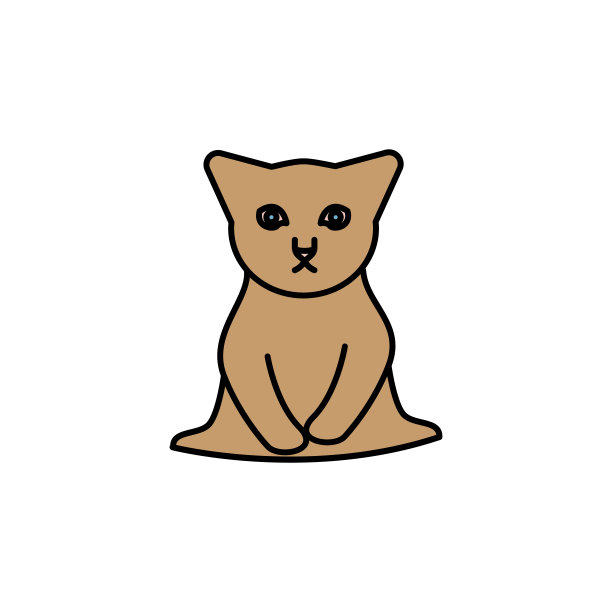 猫，小猫咪线图标在白色背景。标志和符号可以用于网页，logo，移动应用程序，UI, UX图片下载