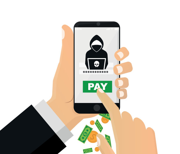 网络攻击。钱被盗。账户不安全，账户被盗。社交媒体入侵攻击，电子邮件或数据欺诈矢量。黑客图标。图片下载