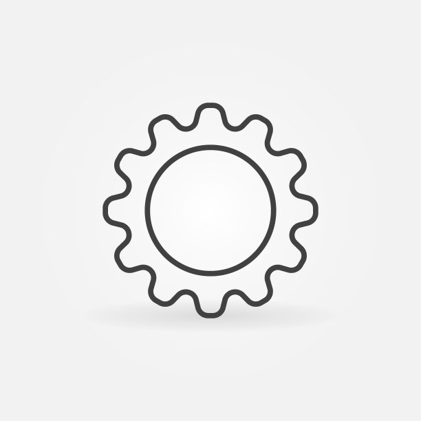 齿轮轮廓矢量概念最小图标图片下载