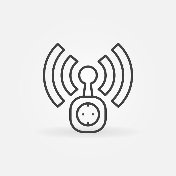 Wifi无线智能插座矢量概念图标图片下载
