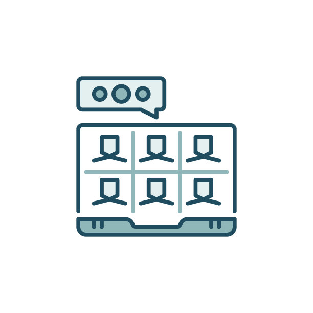 通过笔记本电脑轮廓矢量图标进行在线通信图片下载